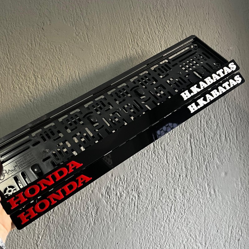 Honda Logolu İsimli Plakalık
